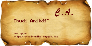 Chudi Anikó névjegykártya
